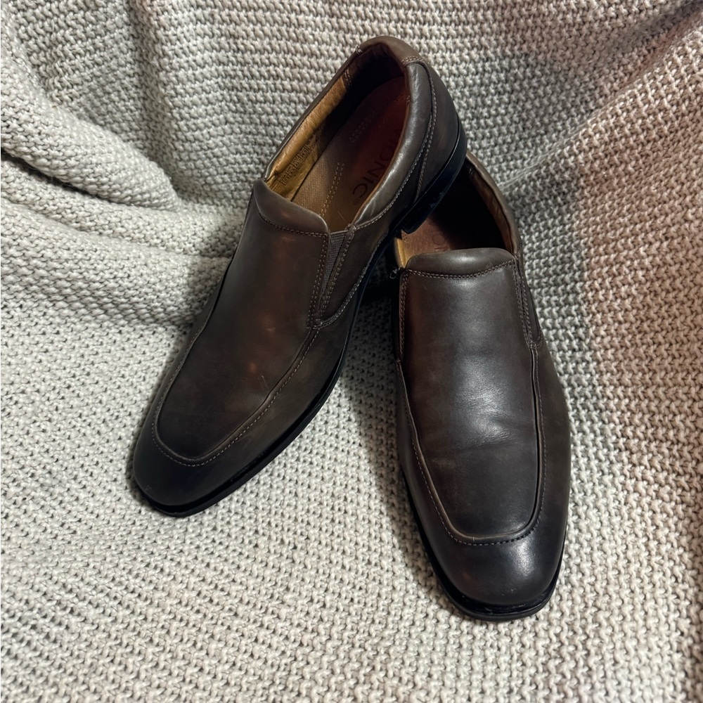Vionic Spruce Sullivan Men's Leather Loafer Dress Shoes Brown Size 10.5‎